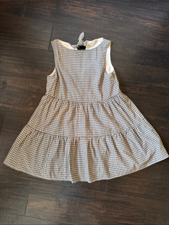 Le Lis Dresses & Skirts - Le Lis Brown and Cream Gingham Tiered Sundress